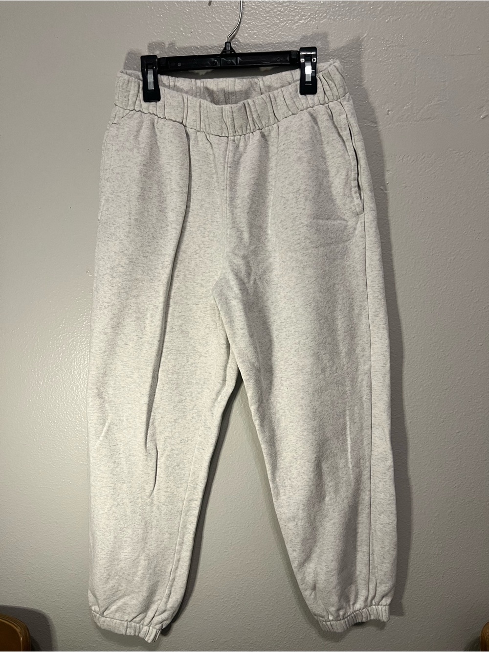 Women's GAP Light Gray Fleece Jogger Pants - Casual Comfort, Size M